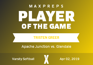#10 Tristen Greer Player of the Game badge