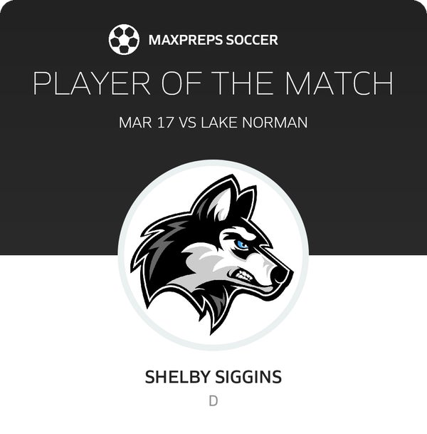 #6 Shelby Siggins Player of the Game badge