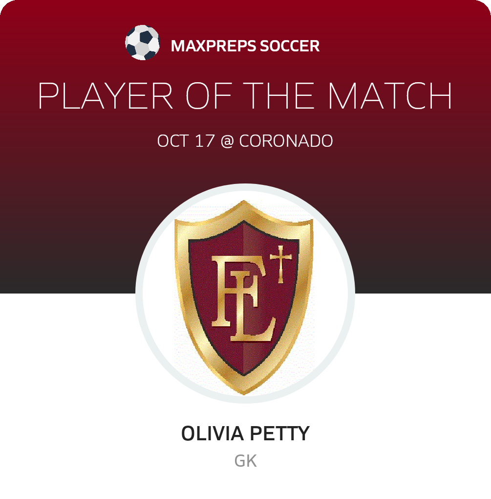 #99 Olivia Petty Player of the Game badge