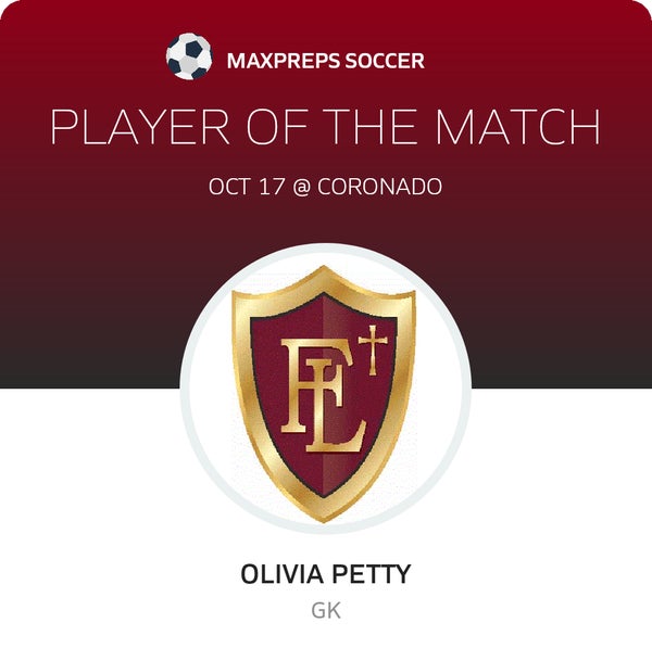 #99 Olivia Petty Player of the Game badge