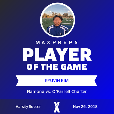 #10 Ryuvin Kim Player of the Game badge