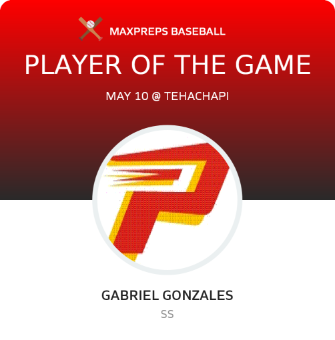 #7 Gabriel Gonzales Player of the Game badge