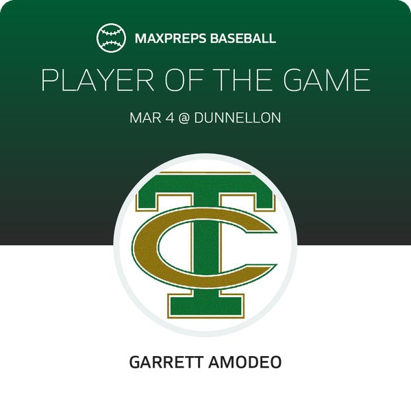 #6 Garrett Amodeo Player of the Game badge