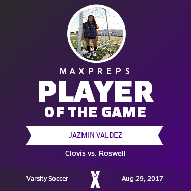 #1 Jazmin Valdez Player of the Game badge