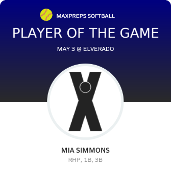 #24 Mia Simmons Player of the Game badge