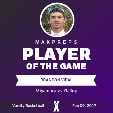 #20 Brandon Vidal Player of the Game badge