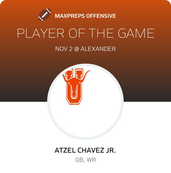#14 Atzel Chavez jr. Player of the Game badge