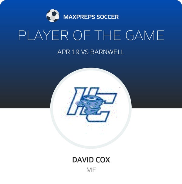 #10 David Cox Player of the Game badge