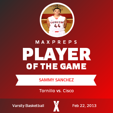 #44 Sammy Sanchez Player of the Game badge