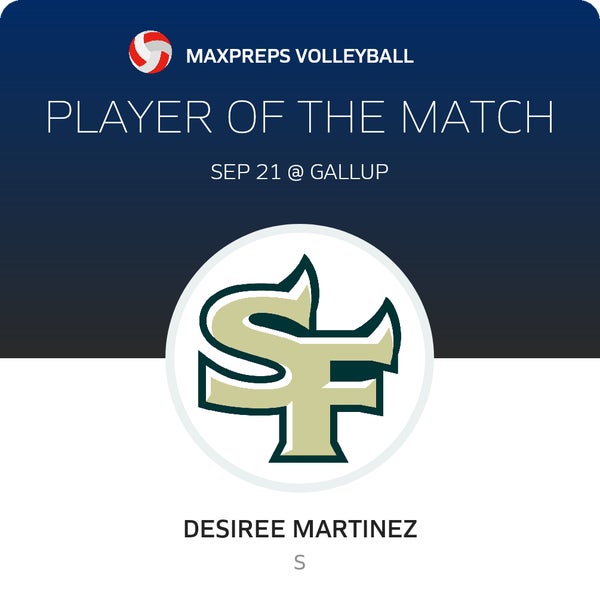 #7 Desiree Martinez Player of the Game badge
