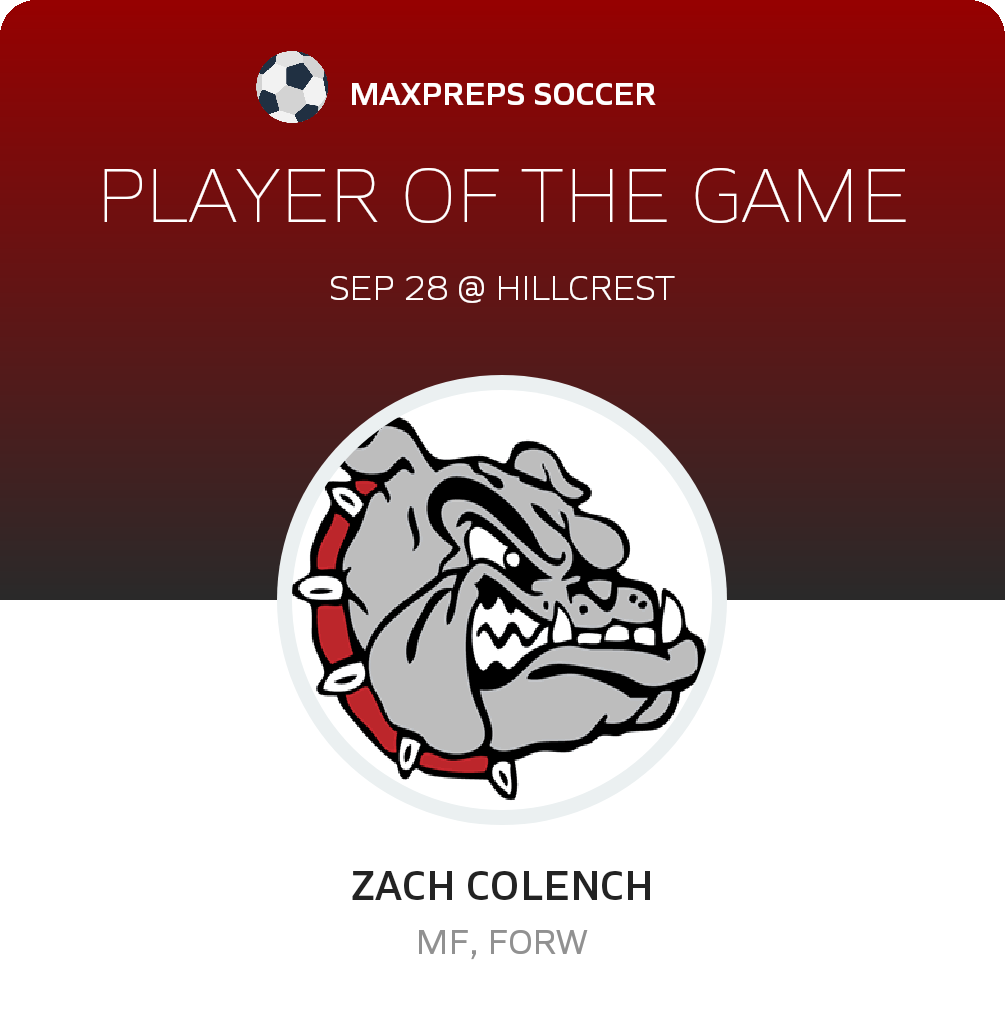 #16 Zach Colench Player of the Game badge