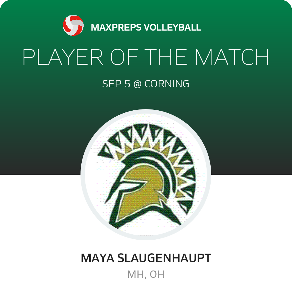 #9 Maya Slaugenhaupt Player of the Game badge