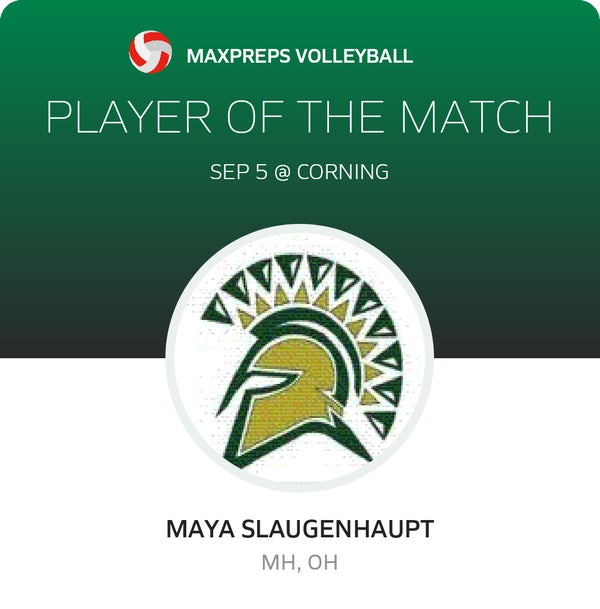 #9 Maya Slaugenhaupt Player of the Game badge