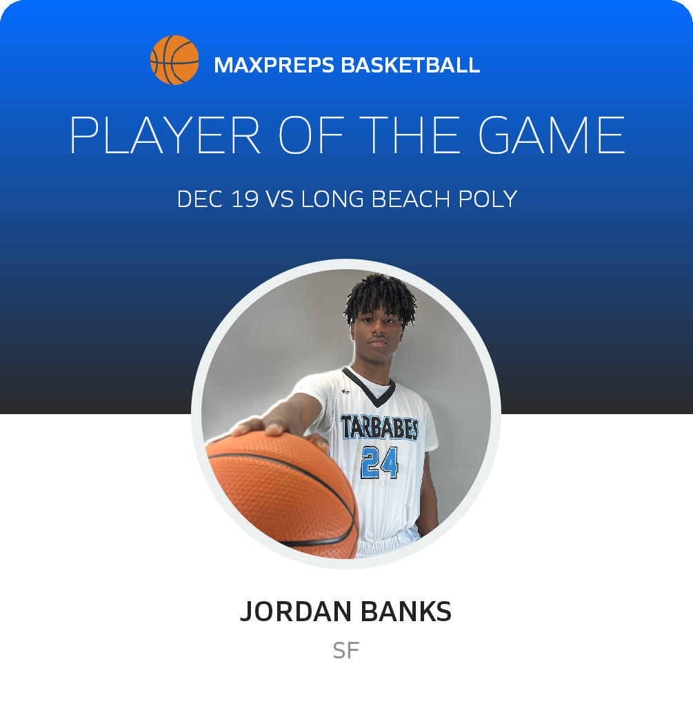 #24 Jordan Banks Player of the Game badge