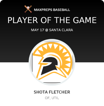 #1 Shota Fletcher Player of the Game badge
