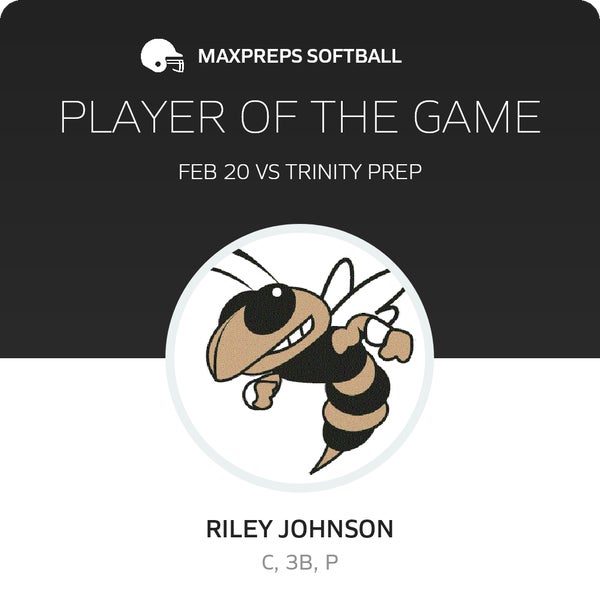 #24 Riley Johnson Player of the Game badge