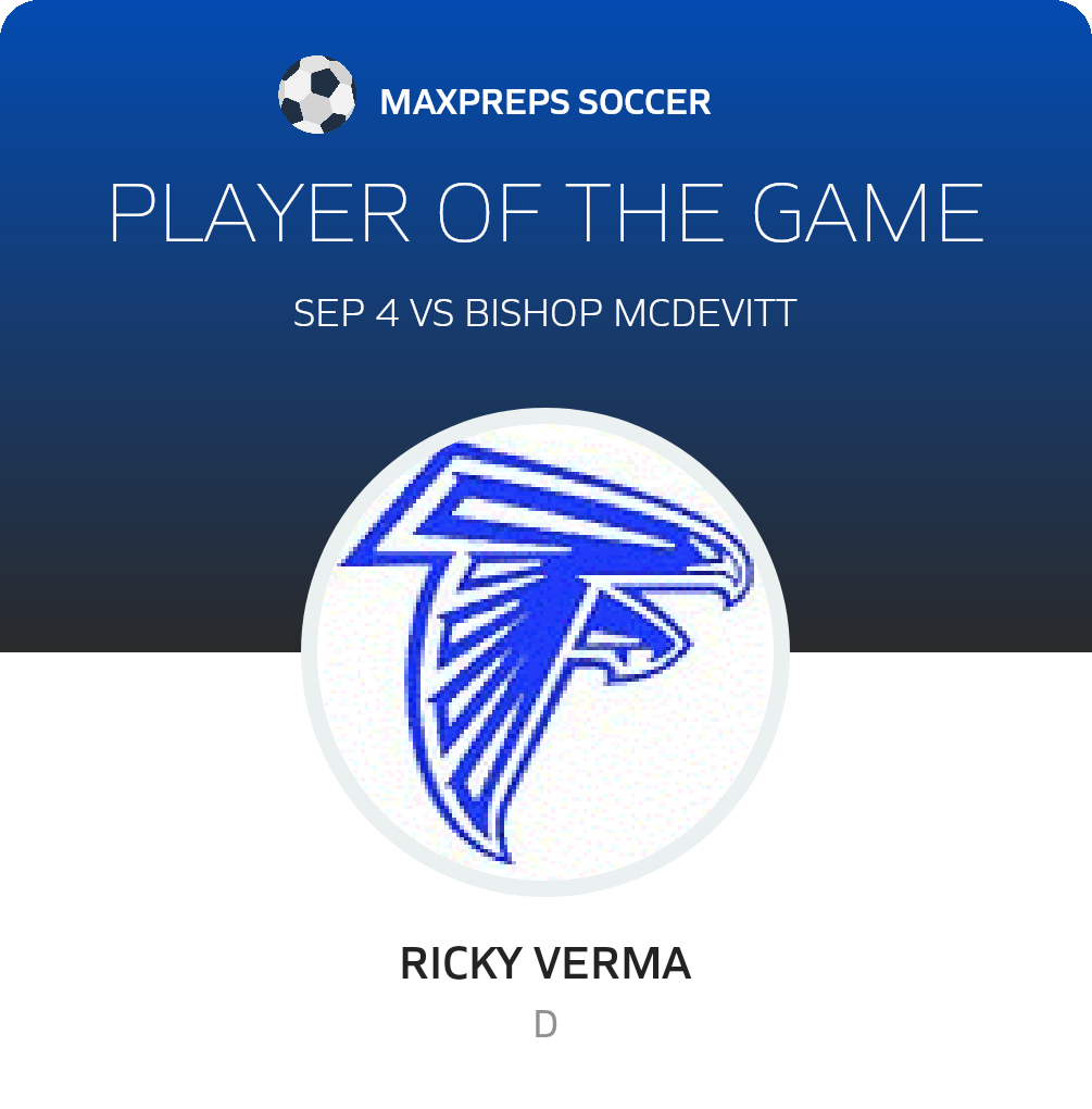 #4 Ricky Verma Player of the Game badge