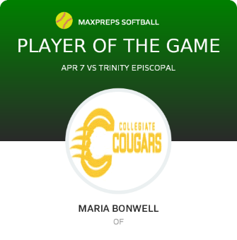 #8 Maria Bonwell Player of the Game badge