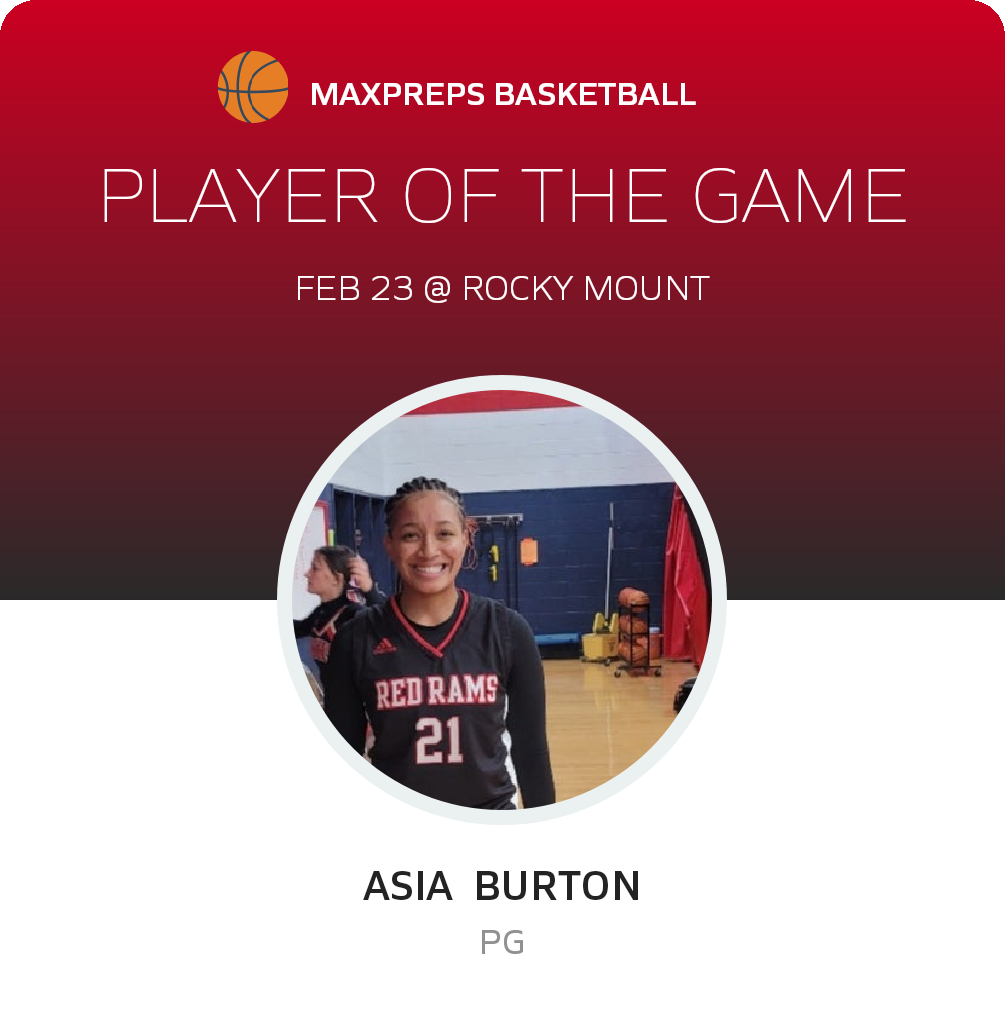 #21 Asia Burton Player of the Game badge