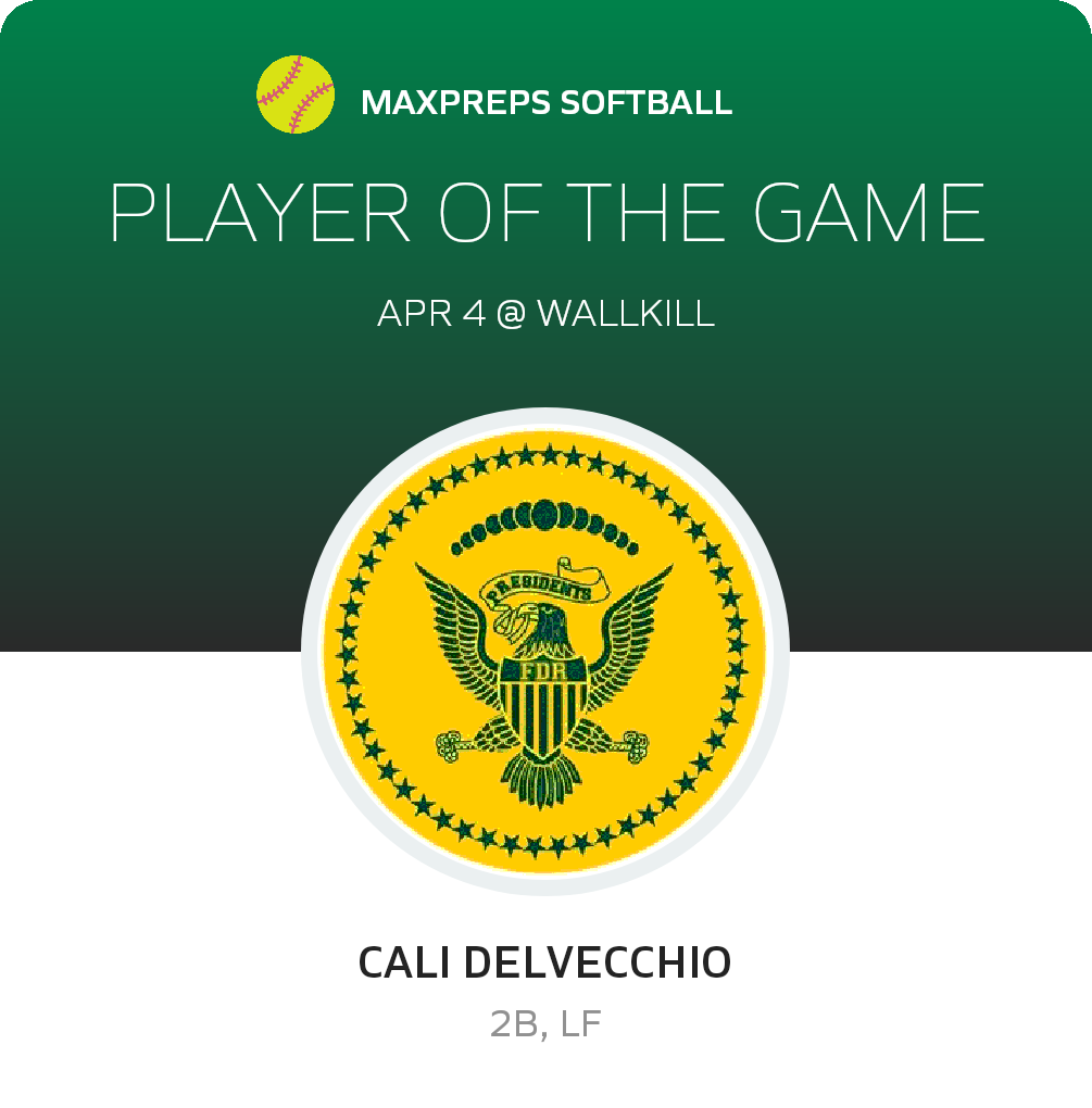 #3 Cali Delvecchio Player of the Game badge