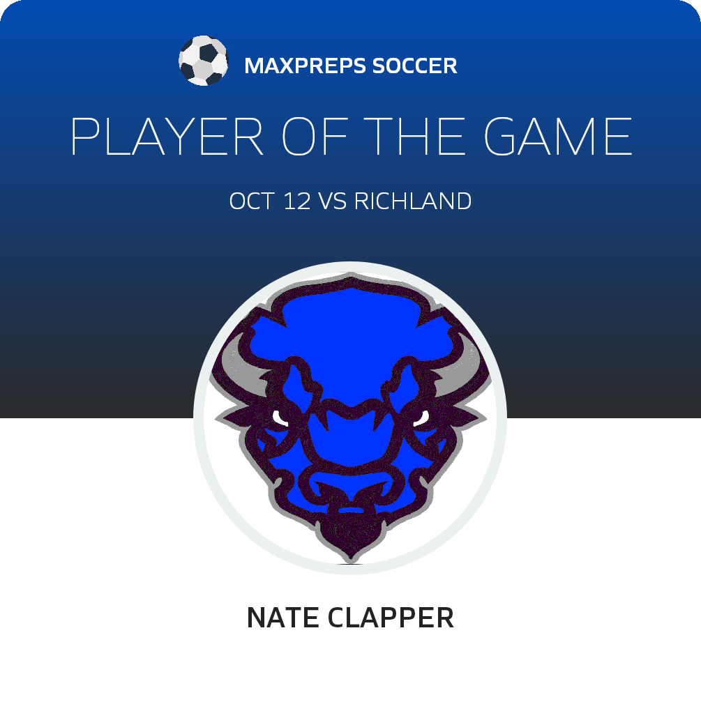 #20 Nate Clapper Player of the Game badge