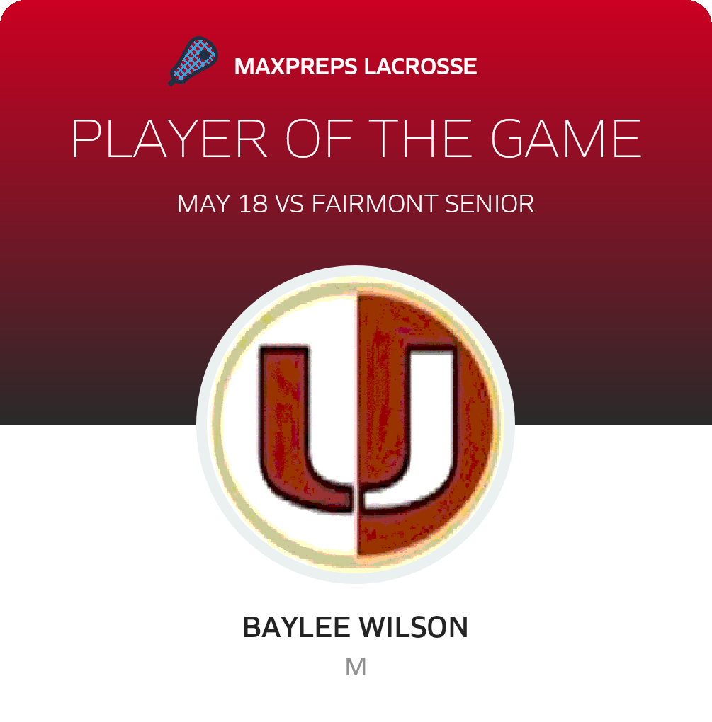 #31 Baylee Wilson Player of the Game badge