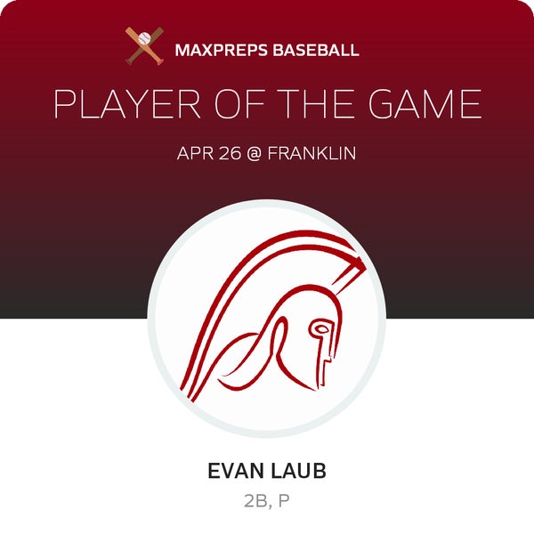 #24 Evan Laub Player of the Game badge