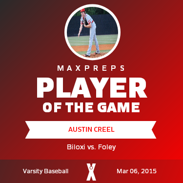 #8 AUSTIN CREEL Player of the Game badge