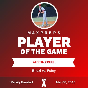 #8 AUSTIN CREEL Player of the Game badge