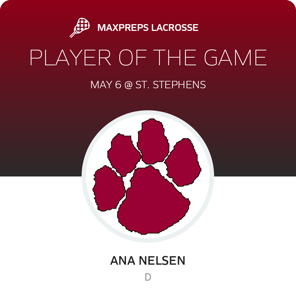 #16 Ana Nelsen Player of the Game badge