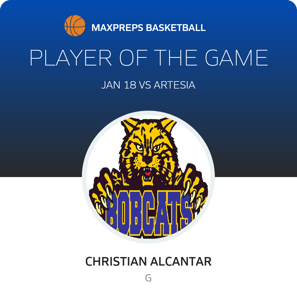 #22 Christian Alcantar Player of the Game badge