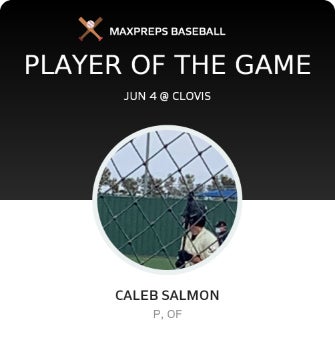 #4 Caleb Salmon Player of the Game badge