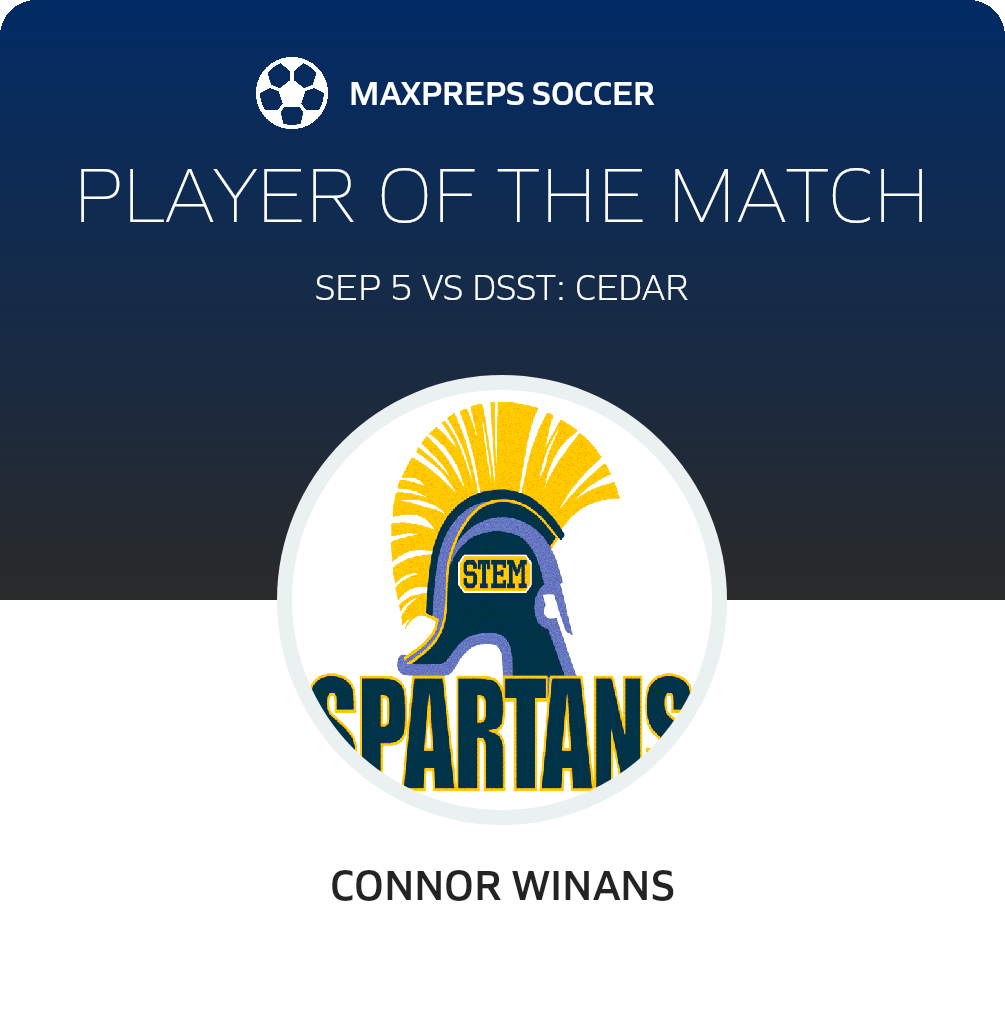 #10 Connor Winans Player of the Game badge