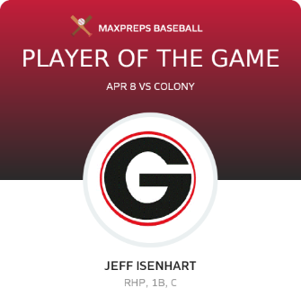 #25 Jeff Isenhart Player of the Game badge