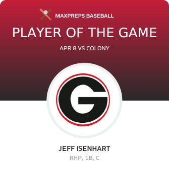 #25 Jeff Isenhart Player of the Game badge