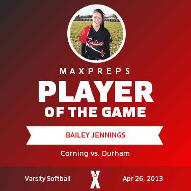#3 Bailey Jennings Player of the Game badge