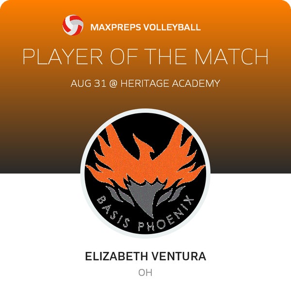 #12 Elizabeth Ventura Player of the Game badge