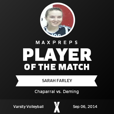 #11 SARAH FARLEY Player of the Game badge