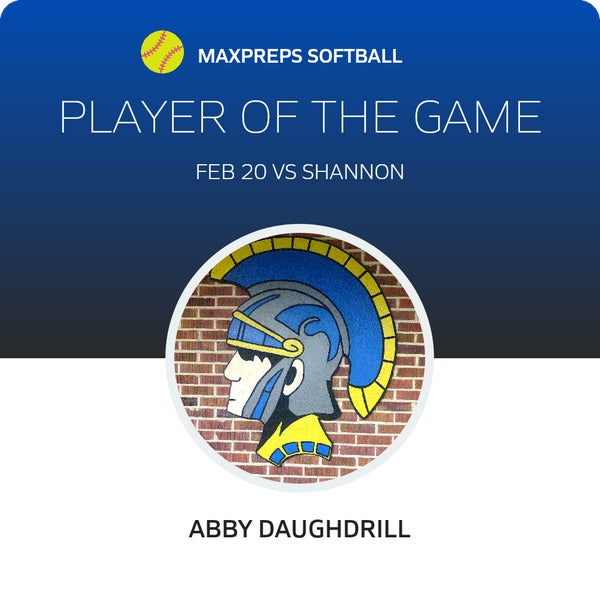 #16 Abby Daughdrill Player of the Game badge