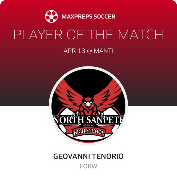 #10 Geovanni Tenorio Player of the Game badge