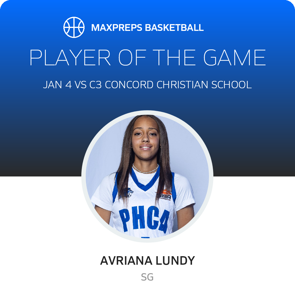 #7 Avriana Lundy Player of the Game badge