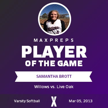 #4 Samantha Brott Player of the Game badge