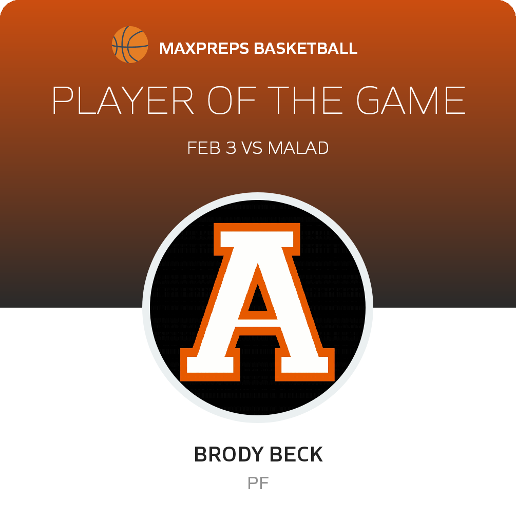 #0 Brody Beck Player of the Game badge