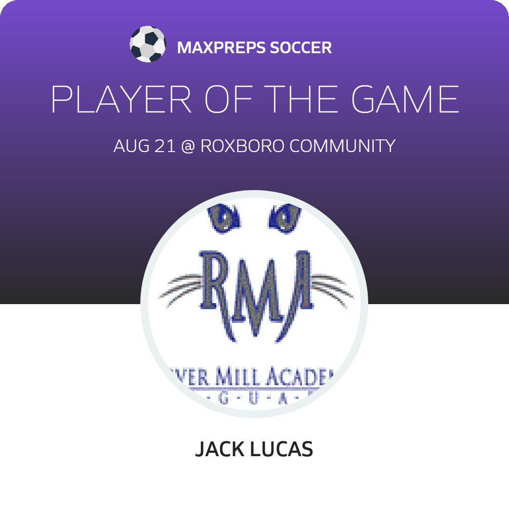 Jack Lucas Player of the Game badge