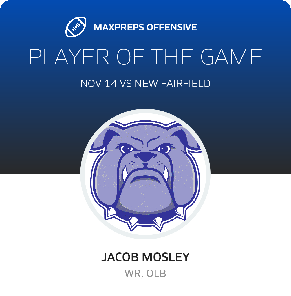 #10 Jacob Mosley Player of the Game badge
