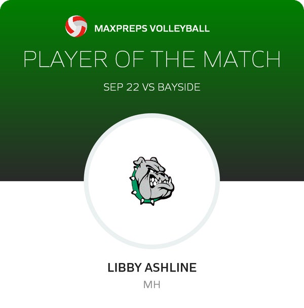 #10 Libby Ashline Player of the Game badge