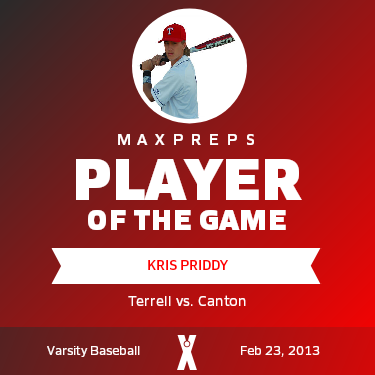 # 9 Kris Priddy Player of the Game badge