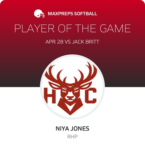 #4 Niya Jones Player of the Game badge