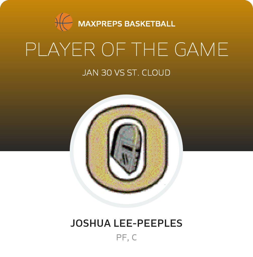 #30 Joshua Lee-peeples Player of the Game badge