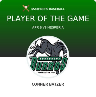 Conner Batzer Player of the Game badge